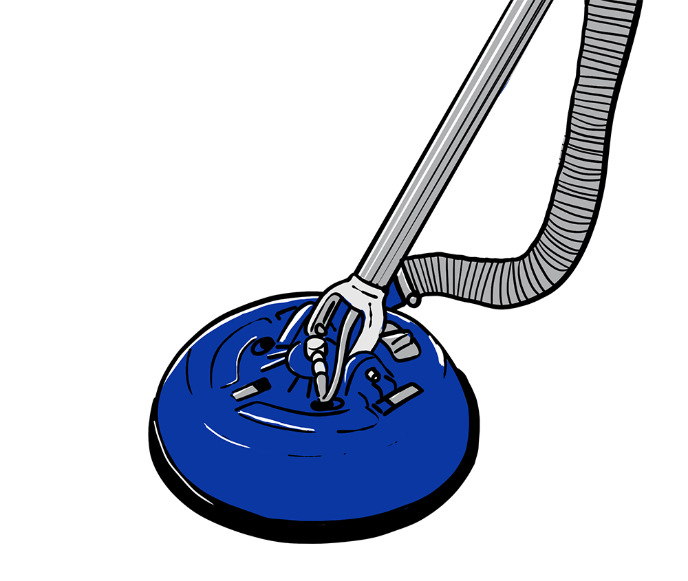 Wand for cleaning tile and grout